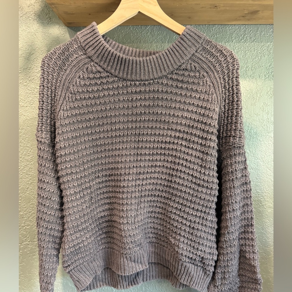 Cozy Ribbed Knit Sweater - charcoal